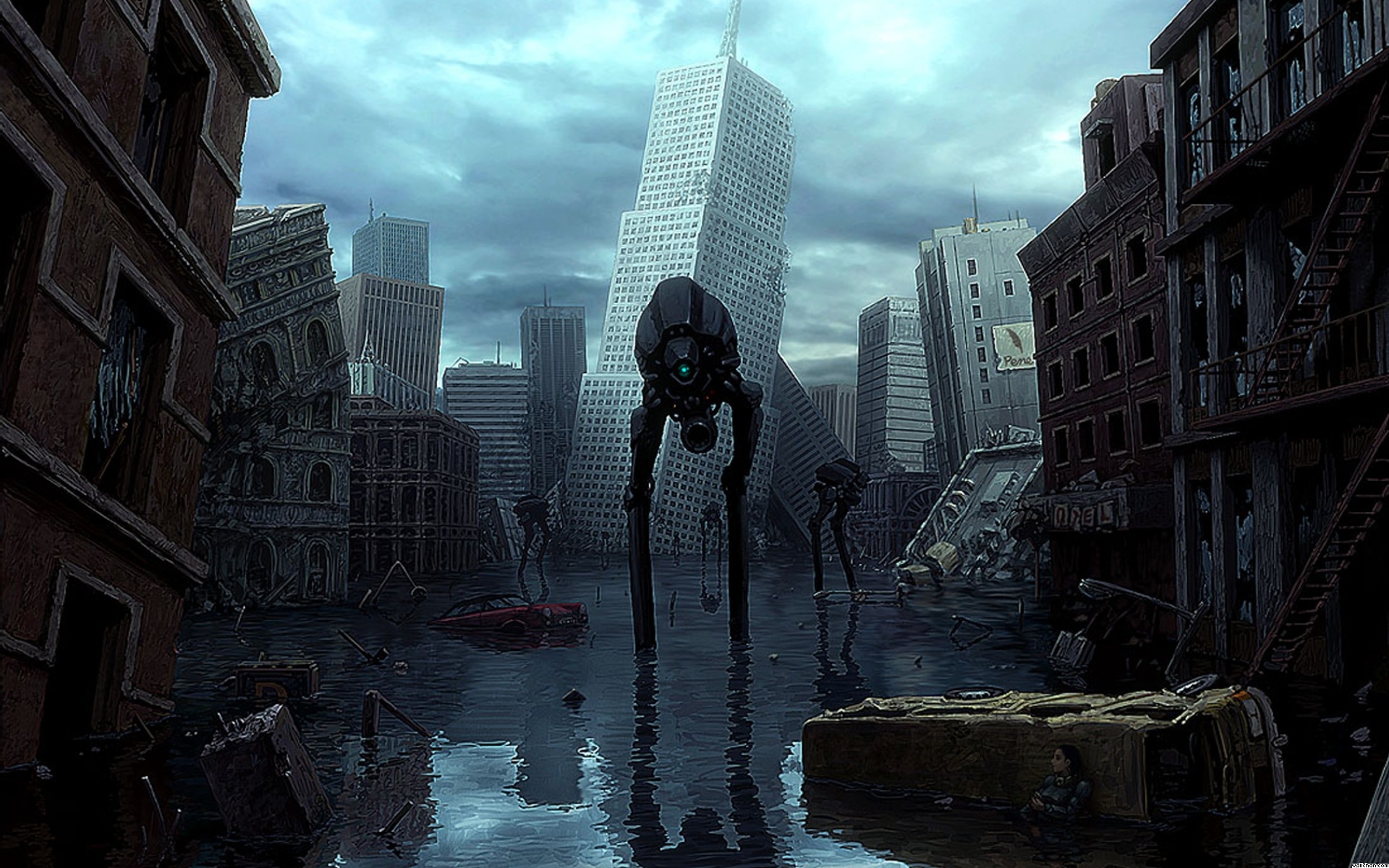 1305830446-water-paintings-war-ruins-robot-cityscape-street-half-life-apocalypse-alien-life-forms-wallpaper